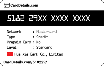 Card Details: 518229