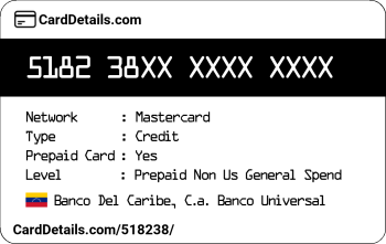 Card Details: 518238