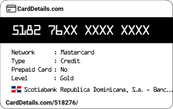 Card Details: 518276