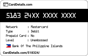 Card Details: 518324