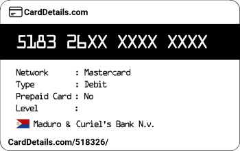 Card Details: 518326