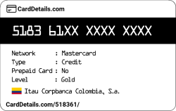 Card Details: 518361