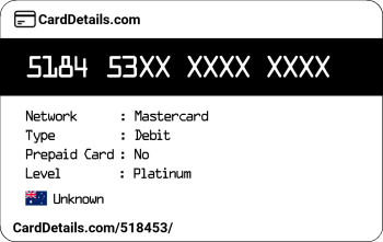 Card Details: 518453