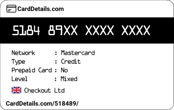 Card Details: 518489