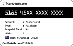 Card Details: 518545