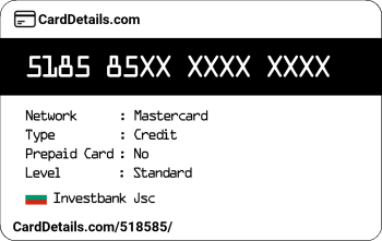 Card Details: 518585