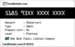 Card Details: 518593
