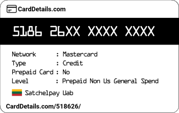 Card Details: 518626