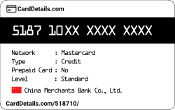 Card Details: 518710