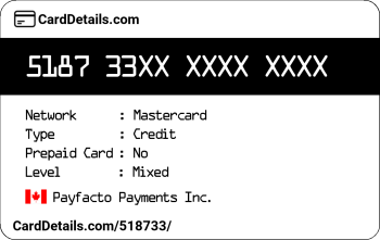 Card Details: 518733