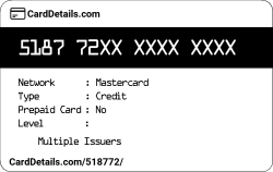 Card Details: 518772