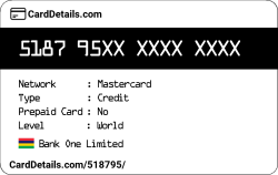 Card Details: 518795