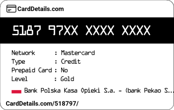 Card Details: 518797