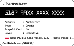 Card Details: 518799
