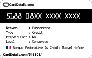 Card Details: 518808