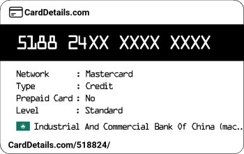Card Details: 518824