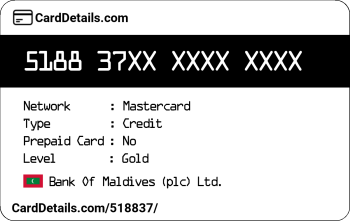 Card Details: 518837