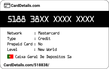 Card Details: 518838