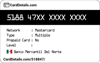 Card Details: 518847
