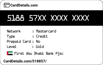 Card Details: 518857