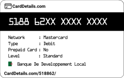 Card Details: 518862