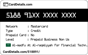 Card Details: 518891