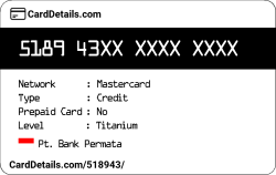 Card Details: 518943