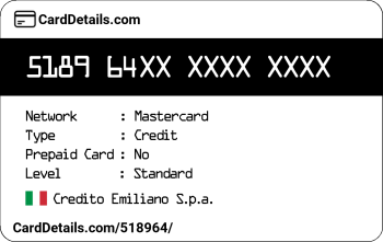 Card Details: 518964