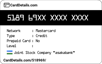 Card Details: 518969