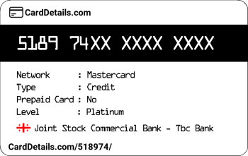 Card Details: 518974