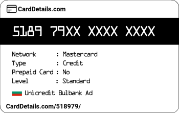 Card Details: 518979
