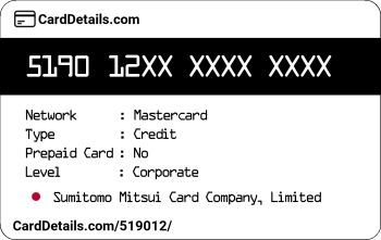 Card Details: 519012