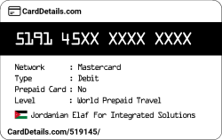 Card Details: 519145