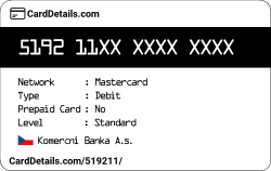 Card Details: 519211