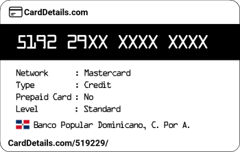 Card Details: 519229