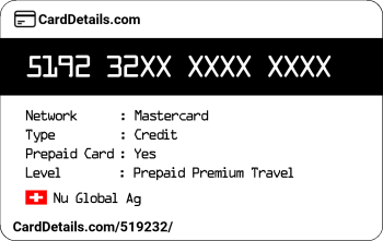 Card Details: 519232