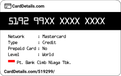 Card Details: 519299
