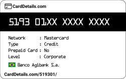 Card Details: 519301
