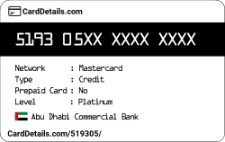 Card Details: 519305