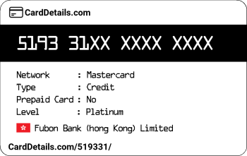 Card Details: 519331