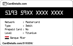 Card Details: 519359