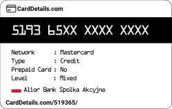 Card Details: 519365