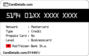 Card Details: 519401