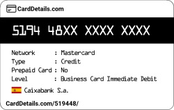 Card Details: 519448