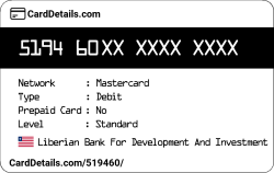 Card Details: 519460