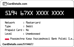 Card Details: 519467