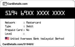 Card Details: 519469