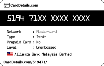 Card Details: 519471