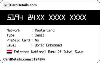 Card Details: 519484