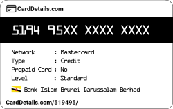 Card Details: 519495